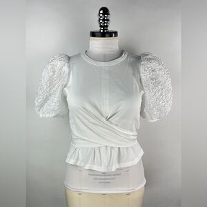💚 2994. Tie Back Puff Sleeve Blouse
